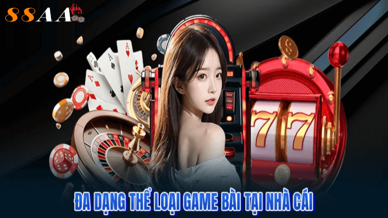 Đa dạng các loại game bài tại nhà cái 88aa