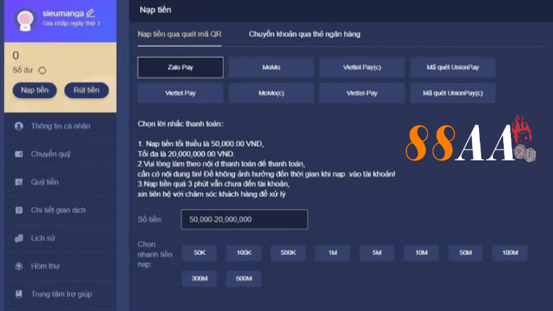 Đánh giá tổng quan về các phương thức nạp tiền