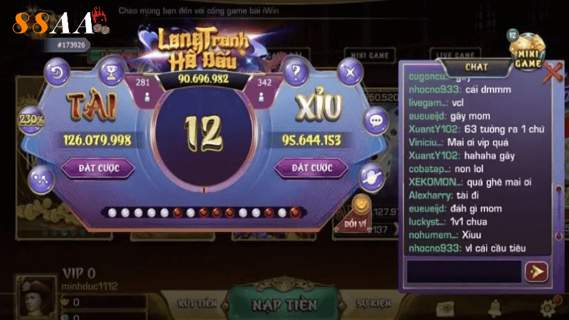 Trò chơi tài xỉu uy tín 88aa